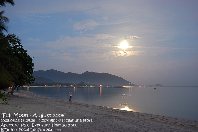 full moon at oceanus's beach