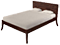 teak-wooden bed
